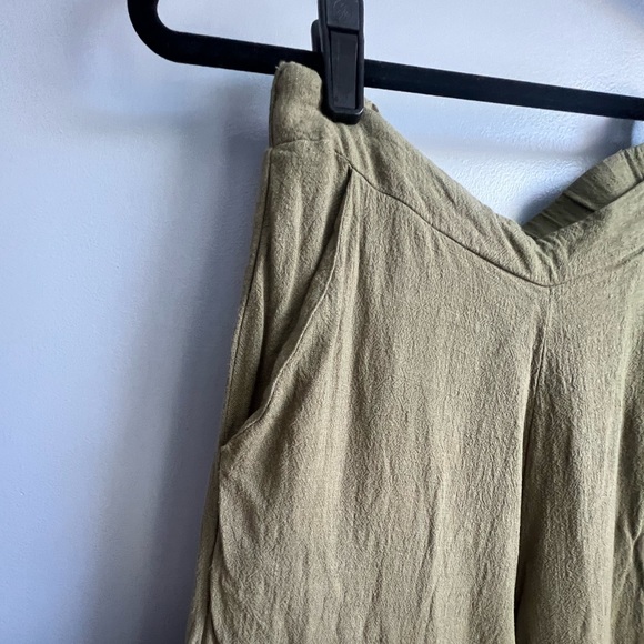 Army green culottes, super comfy for a day of running errands! - Picture 5 of 6